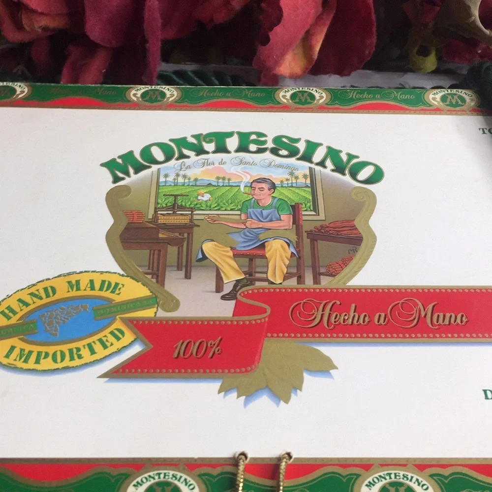 Vintage Montesino Upcycled Cigar Box Crossbody Bag